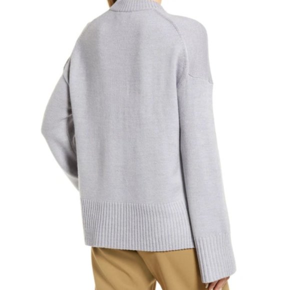 NORDSTROM Wide Sleeve Sweater In Grey Dark Charcoal Heather - Picture 2 of 4